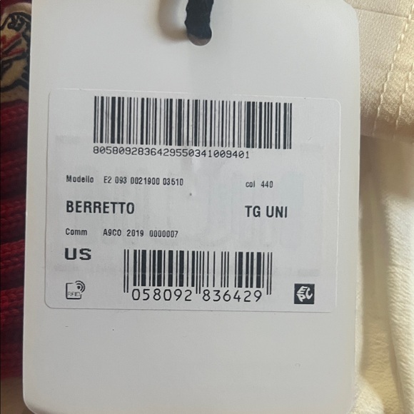 Moncler Scarlet Knit Hat with Pom-Pom - Picture 2 of 2